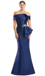 Alexander by Daymor 1783S23 Off-Shoulder Short Sleeve Gown