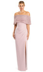 Alexander by Daymor 1883F23 Off Shoulder Cape Sleeve Gown