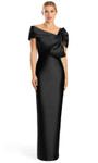 Alexander by Daymor 1885F23 Asymmetrical Off-Shoulder Gown
