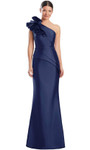 Alexander by Daymor 1951S24 Ruffle One Shoulder Pleated Gown