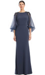 Alexander by Daymor 1956S24 Jewel Neck Sheer Sleeve Dress