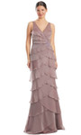 Alexander by Daymor 1958S24 Tiered V-Neck Sleeveless Gown
