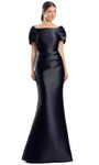 Alexander by Daymor 1967S24 Short Puff Sleeve Ruched Dress