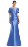 Alexander by Daymor 1967S24 Short Puff Sleeve Ruched Dress