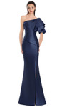 Alexander by Daymor 3051S25 One Shoulder Flutter Sleeve Gown