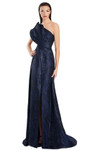 Alexander by Daymor 3067S25 Textured One Shoulder Strap Gown