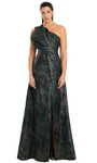 Alexander by Daymor 3067S25 Textured One Shoulder Strap Gown