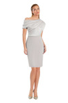 Alexander by Daymor 3083SHORTS25 Pleated Knee Length Dress
