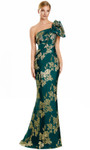 Alexander by Daymor 3105F25 Asymmetric Bow Shoulder Gown