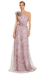 Alexander by Daymor 3106F25 Floral Print One Shoulder Gown
