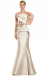 Alexander by Daymor 3108F25 Floral Accent Strapless Gown