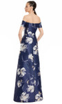 Alexander by Daymor 3109F25 Floral Print Off Shoulder Gown