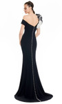 Alexander by Daymor 3122F25 Ruffled Off Shoulder Sheath Gown