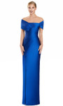 Alexander by Daymor 3127F25 Pleated Off Shoulder Sleeve Gown