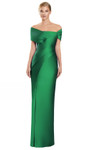 Alexander by Daymor 3127F25 Pleated Off Shoulder Sleeve Gown