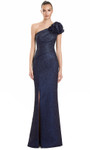 Alexander by Daymor 3130F25 Textured Floral Cap Sleeve Gown