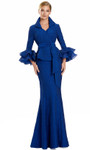Alexander by Daymor 3131F25 V-Neck Two-Piece Jacket Gown