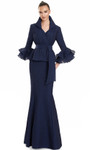 Alexander by Daymor 3131F25 V-Neck Two-Piece Jacket Gown