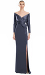 Alexander by Daymor 3133F25 Off Shoulder Long Sleeve Gown