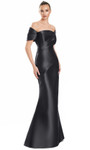 Alexander by Daymor 3134F25 Layere Pleated Off Shoulder Gown