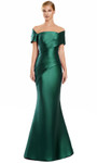 Alexander by Daymor 3134F25 Layere Pleated Off Shoulder Gown