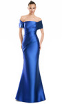 Alexander by Daymor 3134F25 Layere Pleated Off Shoulder Gown