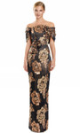 Alexander by Daymor 3135F25 3D Floral Pattern Strapless Gown