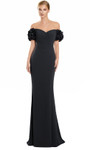 Alexander by Daymor 3136F25 Off Shoulder Floral Sleeve Gown