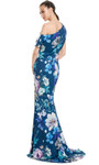 Alexander by Daymor 3140F25 Floral Print Asymmetric Gown