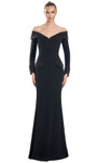 Alexander by Daymor 3149F25 Off Shoulder Long Sleeve Gown