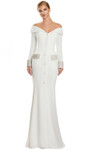 Alexander by Daymor 3149F25 Off Shoulder Long Sleeve Gown