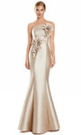 Alexander by Daymor 3152F25 3D Floral Straight Neck Gown