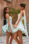 Portia and Scarlett XO200 Satin Strapless Cocktail Dress