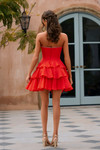 Portia and Scarlett XO202 Chiffon Satin Strapless Mini Dress