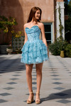 Portia and Scarlett XO213 Sequin Tulle Strapless Mini Dress