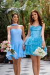 Portia and Scarlett XO213 Sequin Tulle Strapless Mini Dress