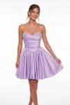 Portia and Scarlett XO215 Lace Satin Strapless Mini Dress