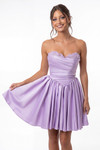 Portia and Scarlett XO215 Lace Satin Strapless Mini Dress