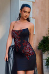 Portia and Scarlett PS26707 Tulle Satin Strapless Mini Dress