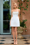 Portia and Scarlett PS26717 Satin Strapless Mini Dress