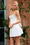 Portia and Scarlett PS26717 Satin Strapless Mini Dress