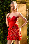 Portia and Scarlett PS26739 Beaded Strapless Short Dress