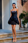 Portia and Scarlett PS26744 Satin Strapless Short Dress