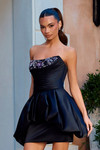 Portia and Scarlett PS26744 Satin Strapless Short Dress