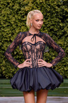 Portia and Scarlett PS26745 Satin Strapless Short Dress