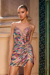Portia and Scarlett PS26800C Sequins Strapless Short Dress