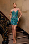 Portia and Scarlett PS26800C Sequins Strapless Short Dress