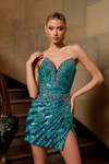Portia and Scarlett PS26800C Sequins Strapless Short Dress