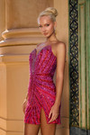 Portia and Scarlett PS26804C Sequins Strapless Short Dress