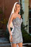 Portia and Scarlett PS26806C Beaded Strapless Short Dress